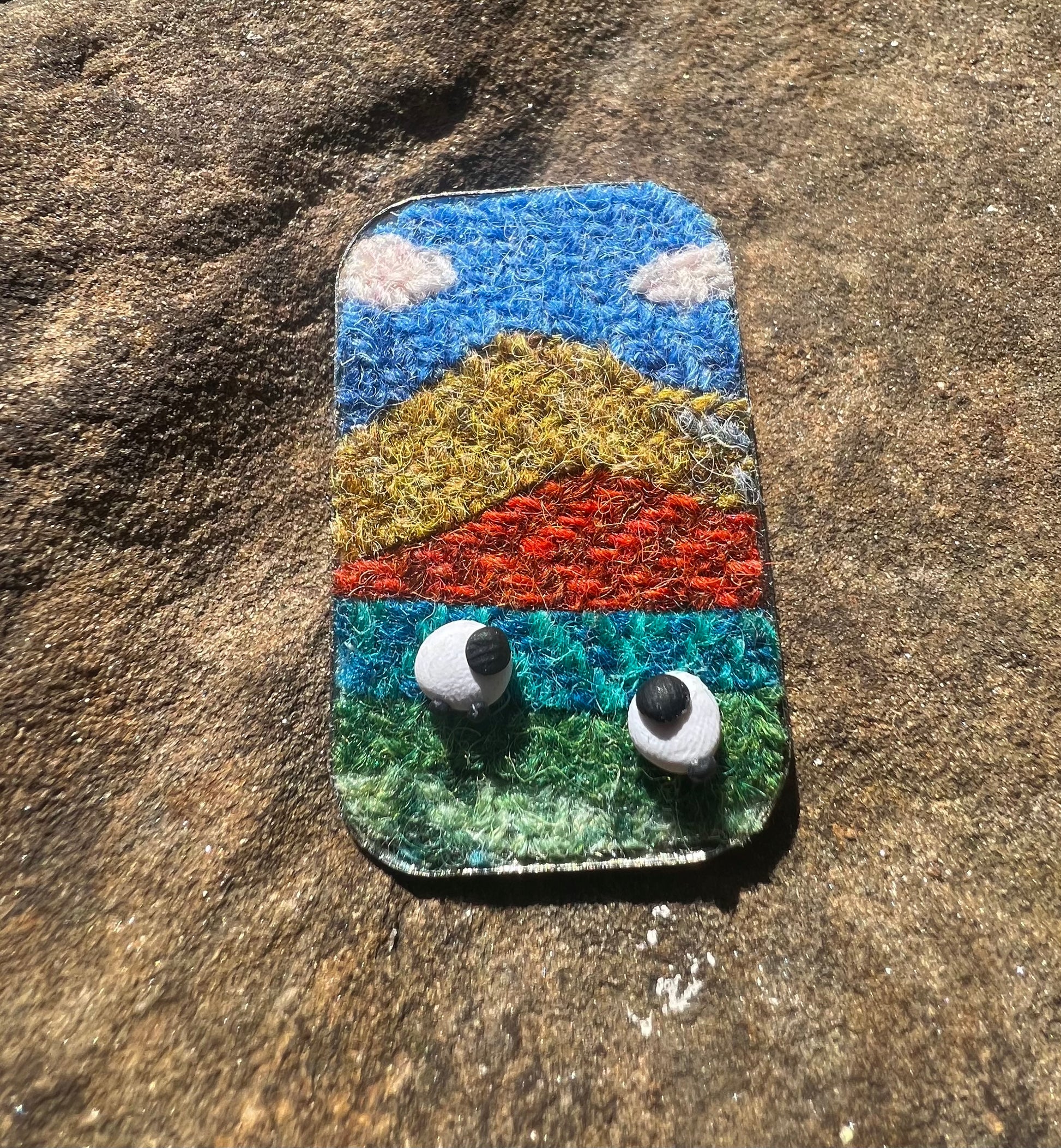 Harris Tweed Sheep Brooch, Handmade in Scotland, Gift Box Included